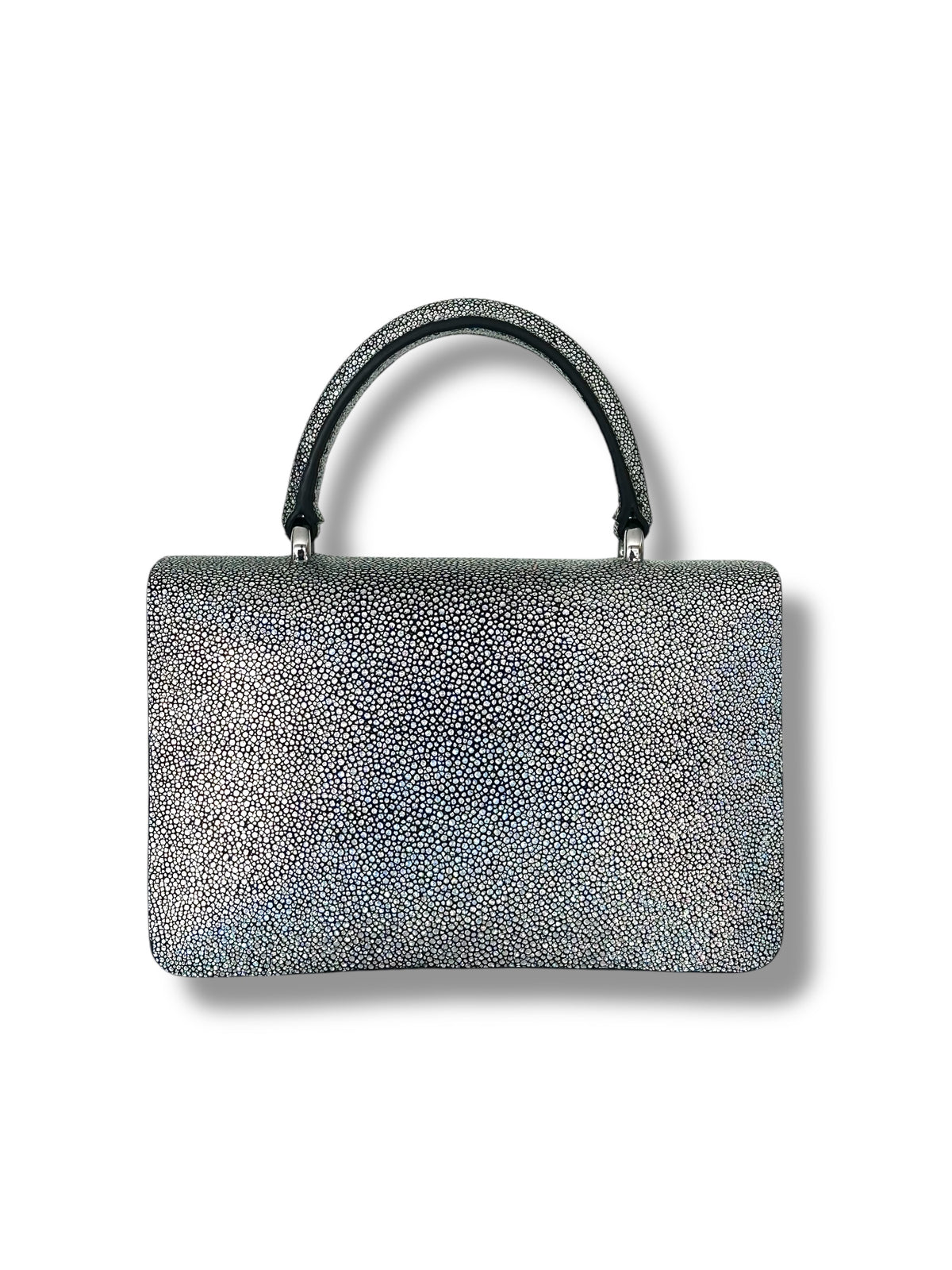 Silver Jeweled Galuchat - Anka Top Handle image 2