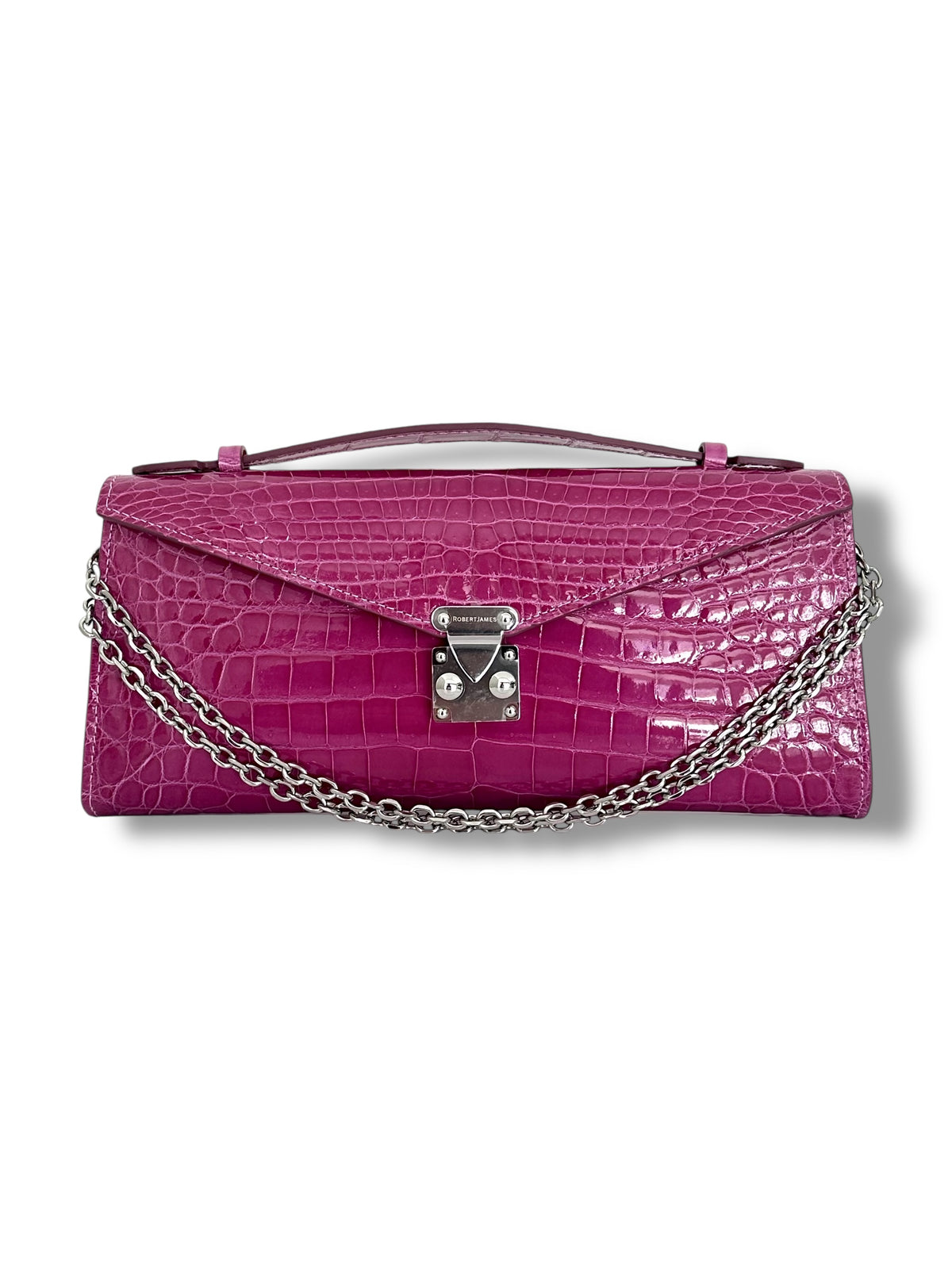 Vivid Orchid Niloticus Crocodile - Minnie Pochette