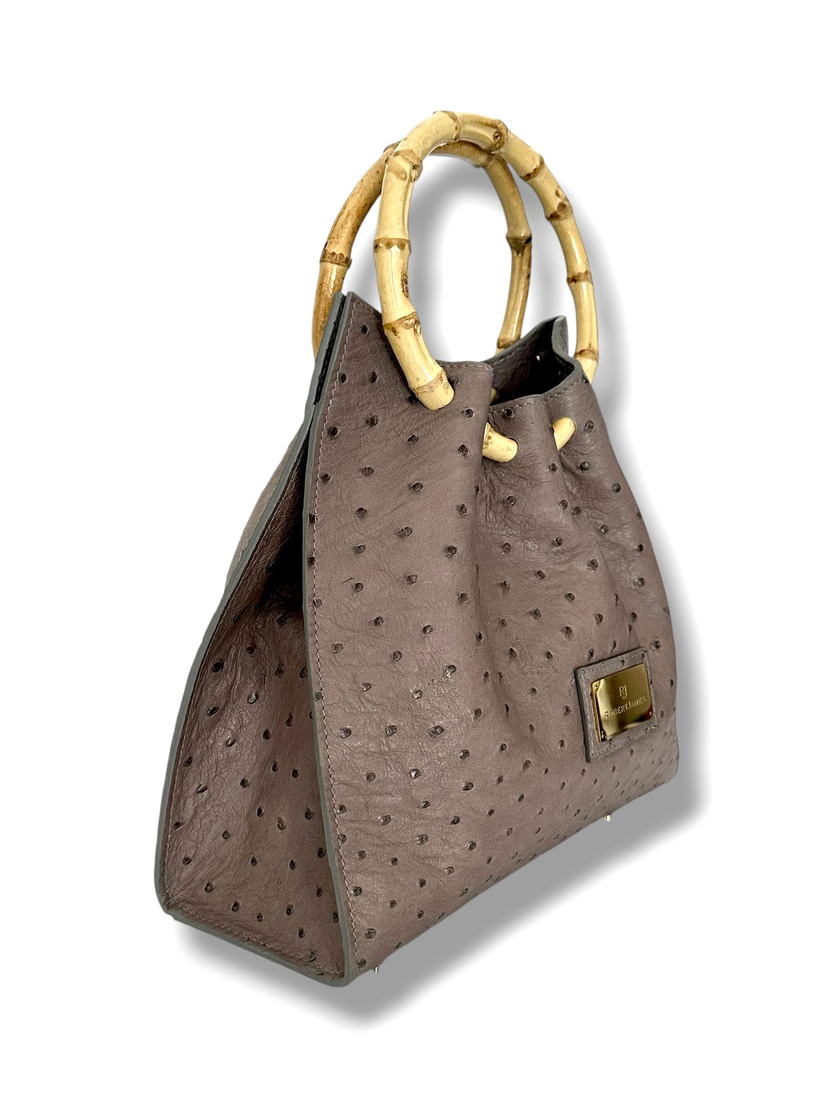 Mushroom/Taupe Ostrich - The Johnna Tote