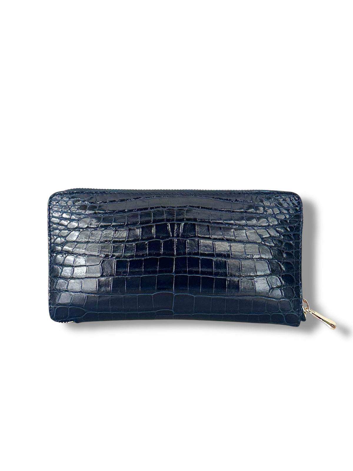 Deep Blue Niloticus Crocodile - Zip Around Wallet image 1