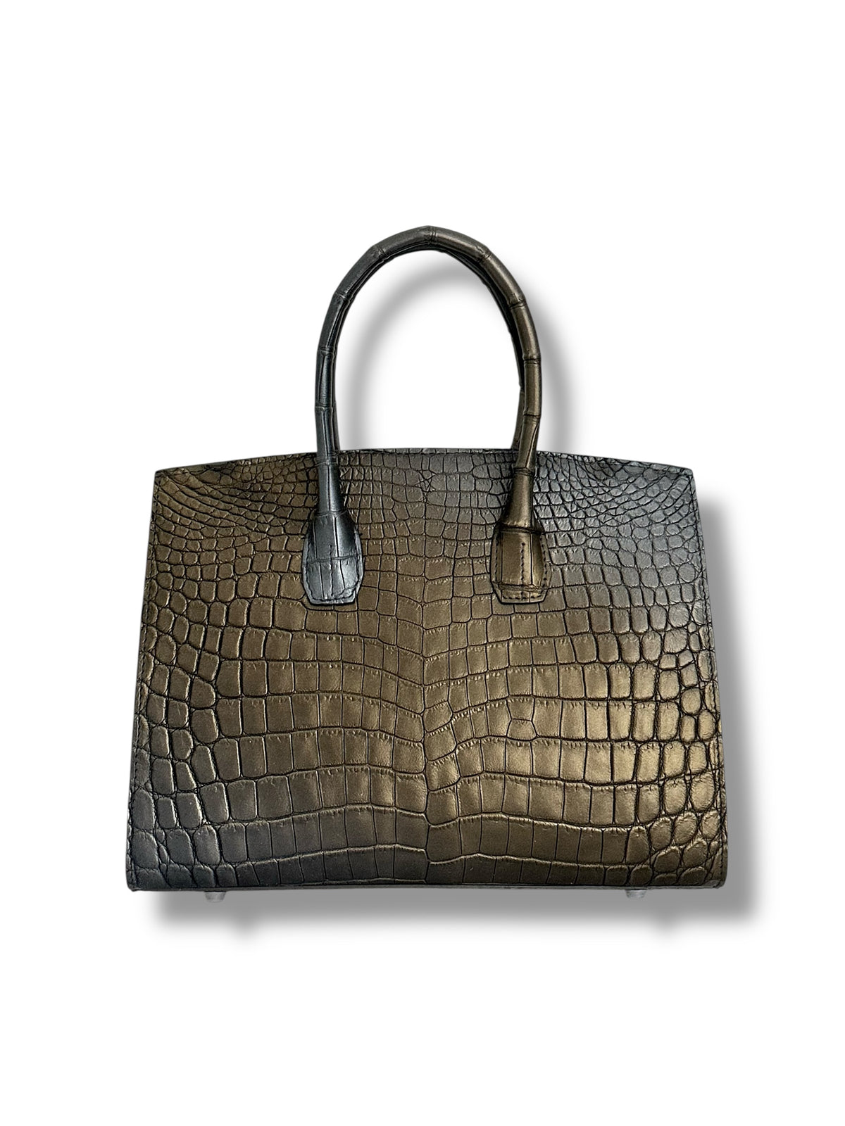 Metallic Bronze and Grey Alligator - The Wrenley Tote image 2