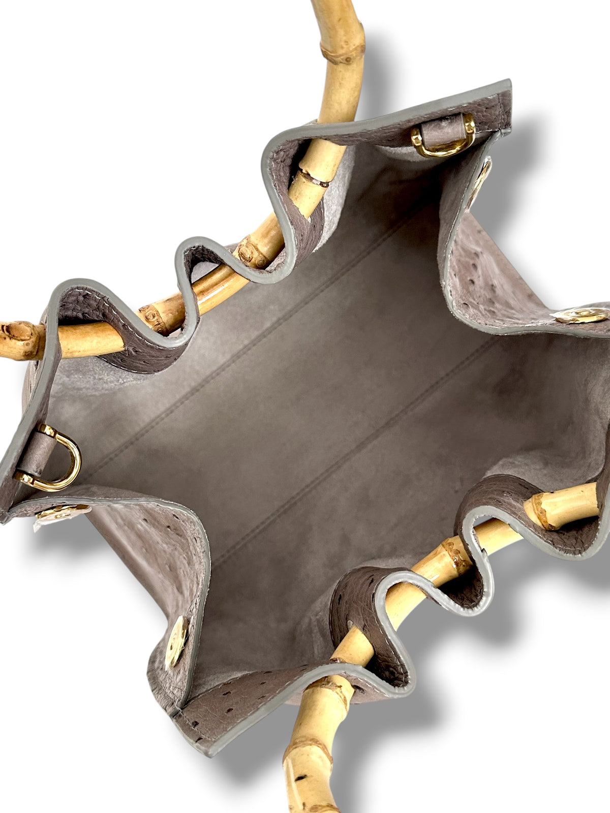 Mushroom/Taupe Ostrich - The Johnna Tote