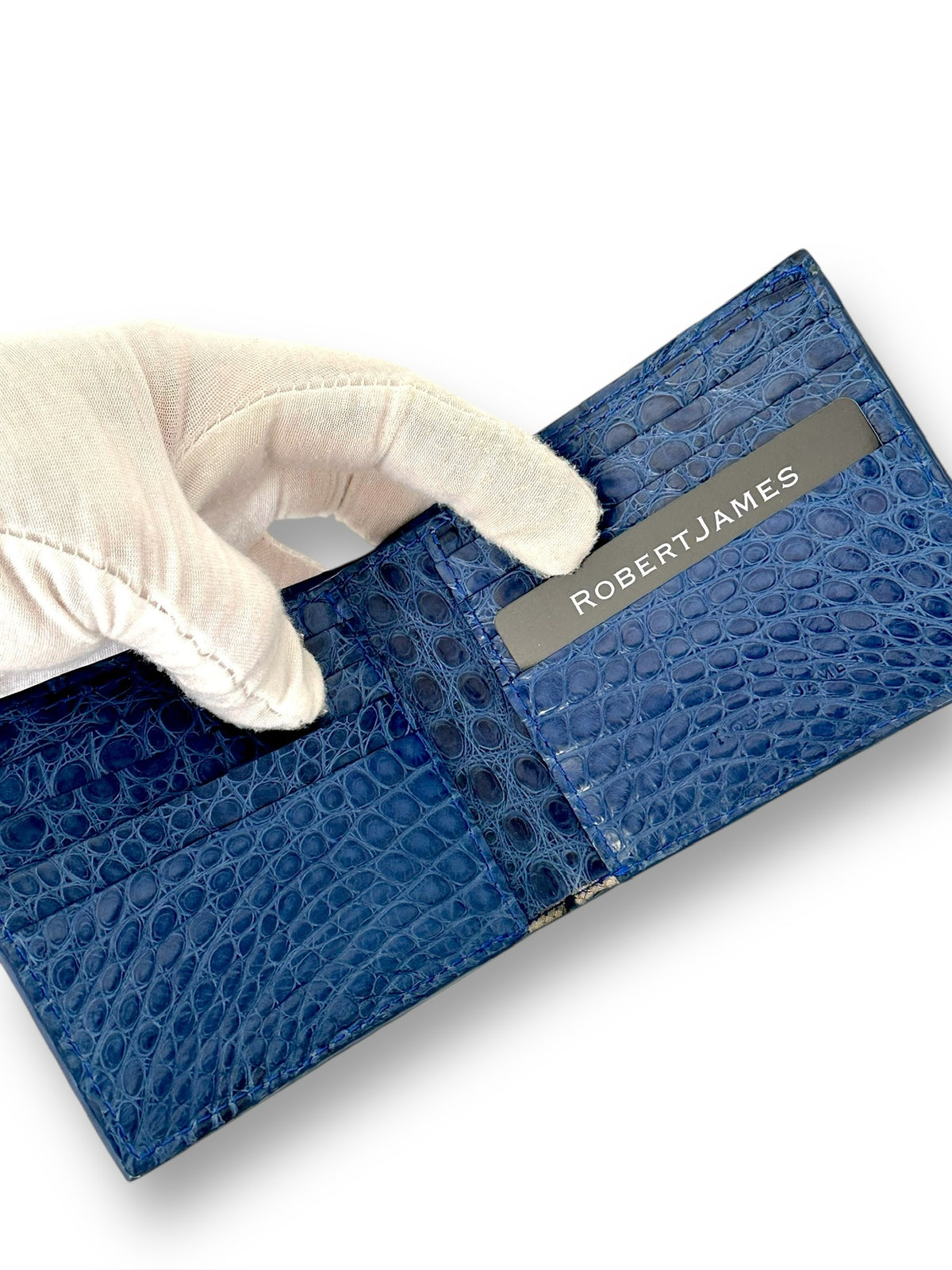 Sapphire Alligator - Bi-Fold Unisex Wallet image 2