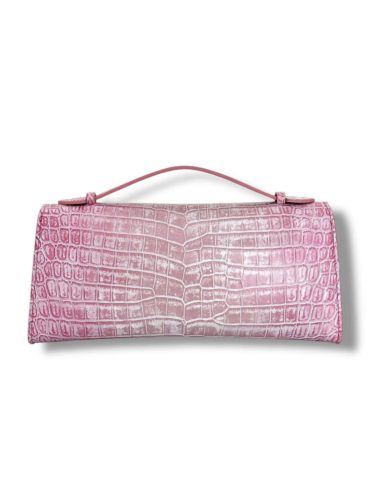 Iridescent/Metallic Pink and White Alligator - The Minnie Pochette image 3