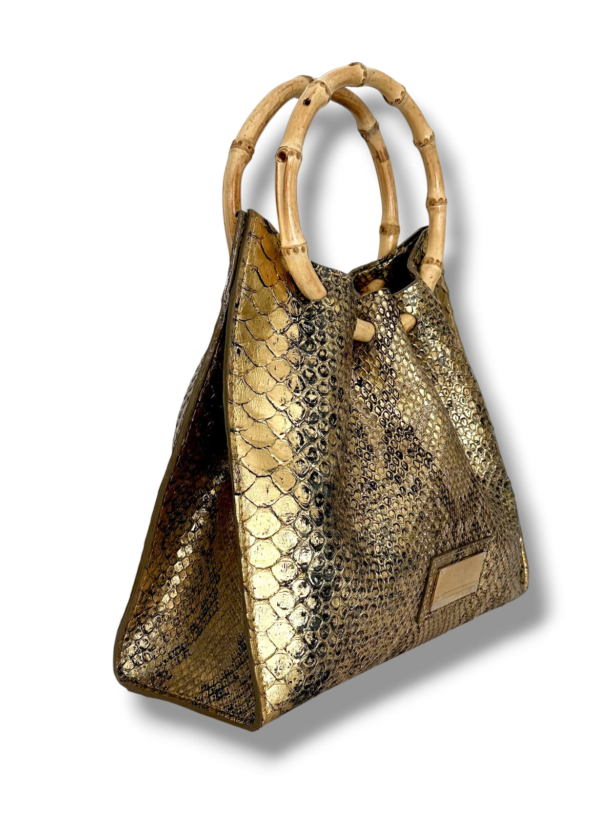 Metallic Gold Python - The Johnna Tote
