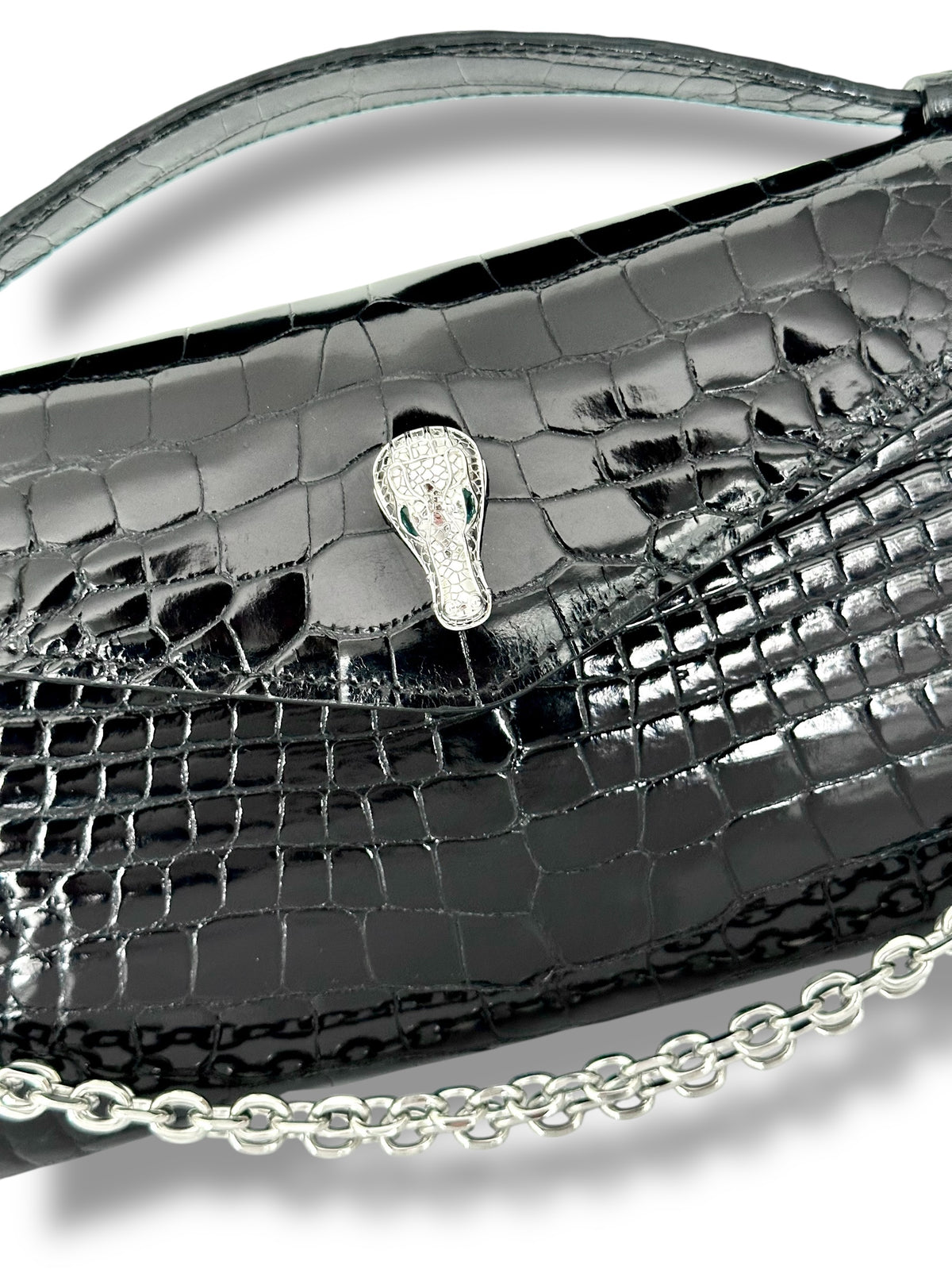 The Alligator Sovereign - The Minnie Pochette in Black Onyx Alligator