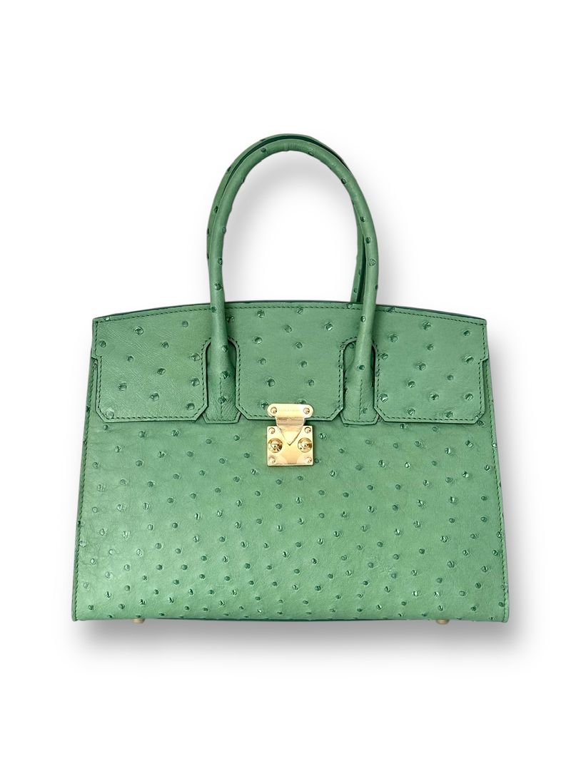 Iridescent Soft Green Ostrich - Wrenley Tote image 0
