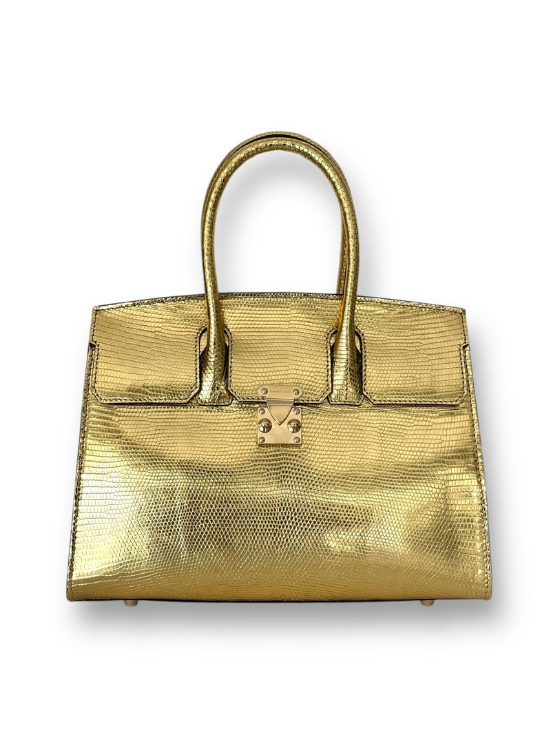 Gold Metallic Lizard - Wrenley Tote image 0