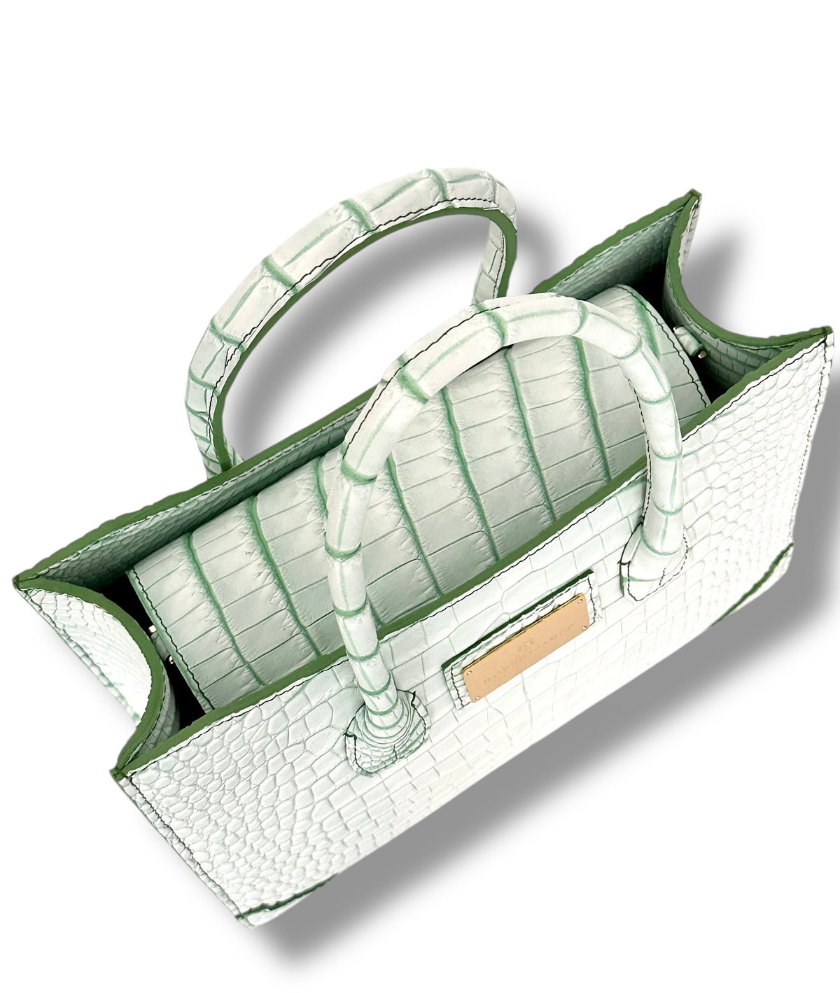 Soft Green and White Porosus Crocodile - The Kolbie image 4