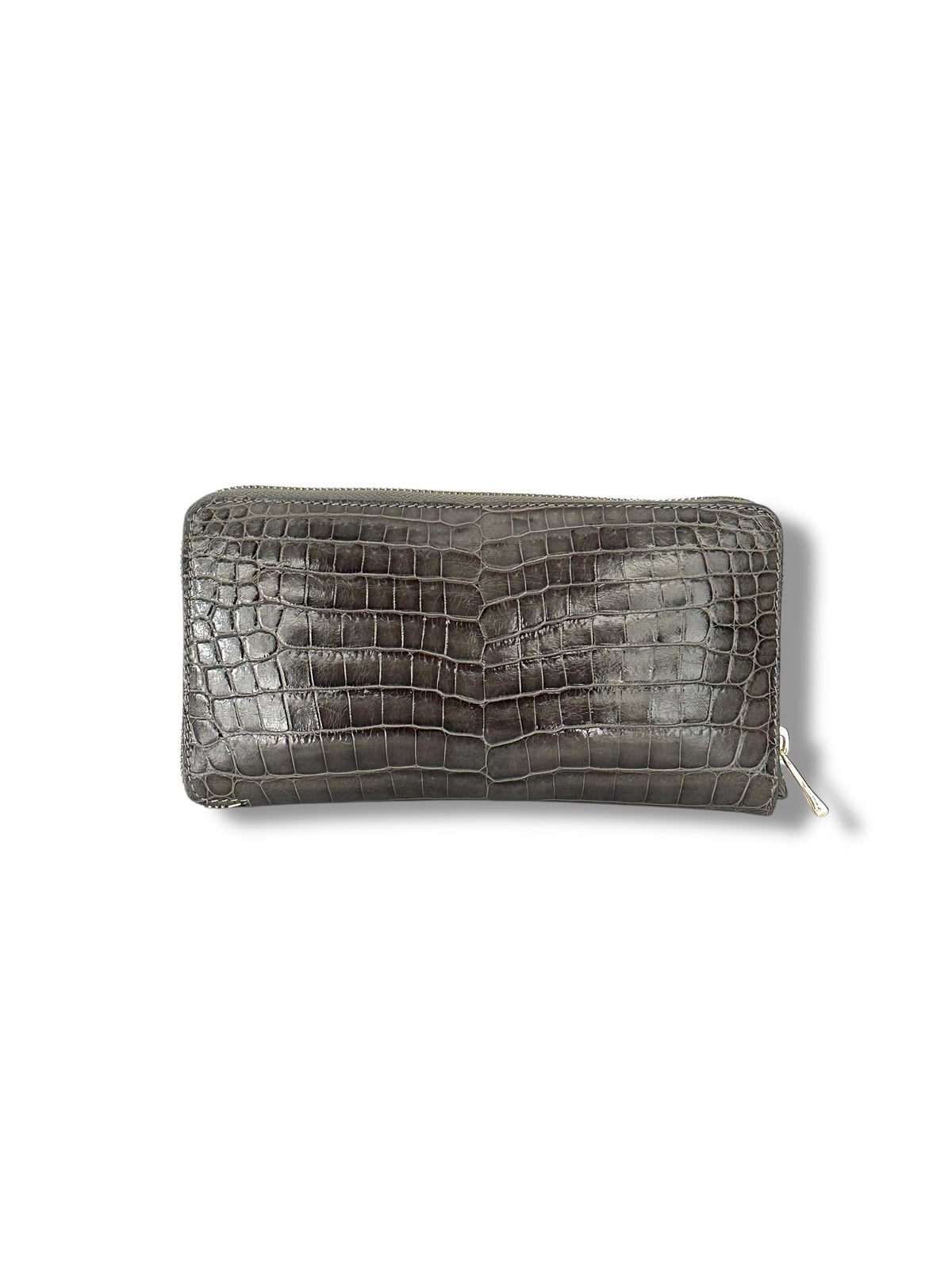 Midnight Grey Niloticus Crocodile - RobertJames Zip Around Wallet image 1