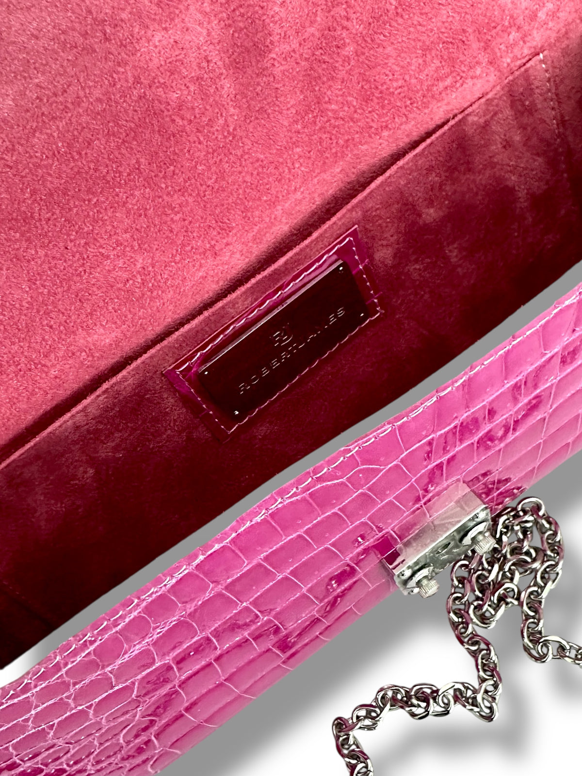 Vivid Orchid Niloticus Crocodile - Minnie Pochette