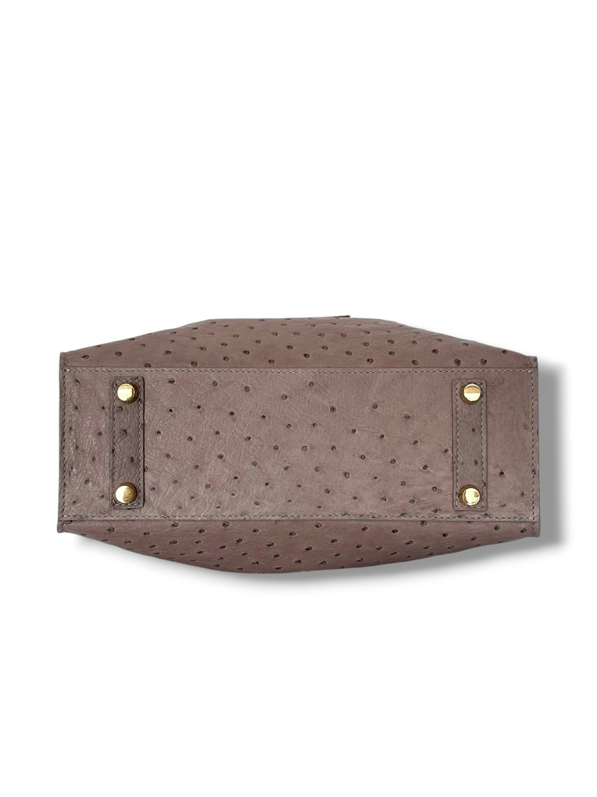 Mushroom/Taupe Ostrich - The Johnna Tote