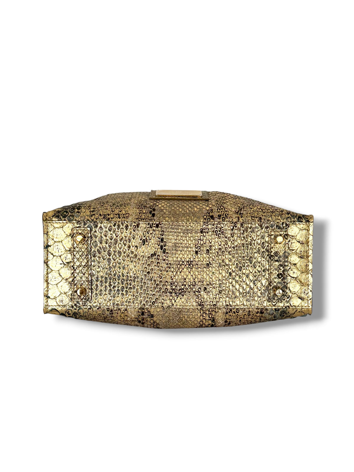 Metallic Gold Python - The Johnna Tote
