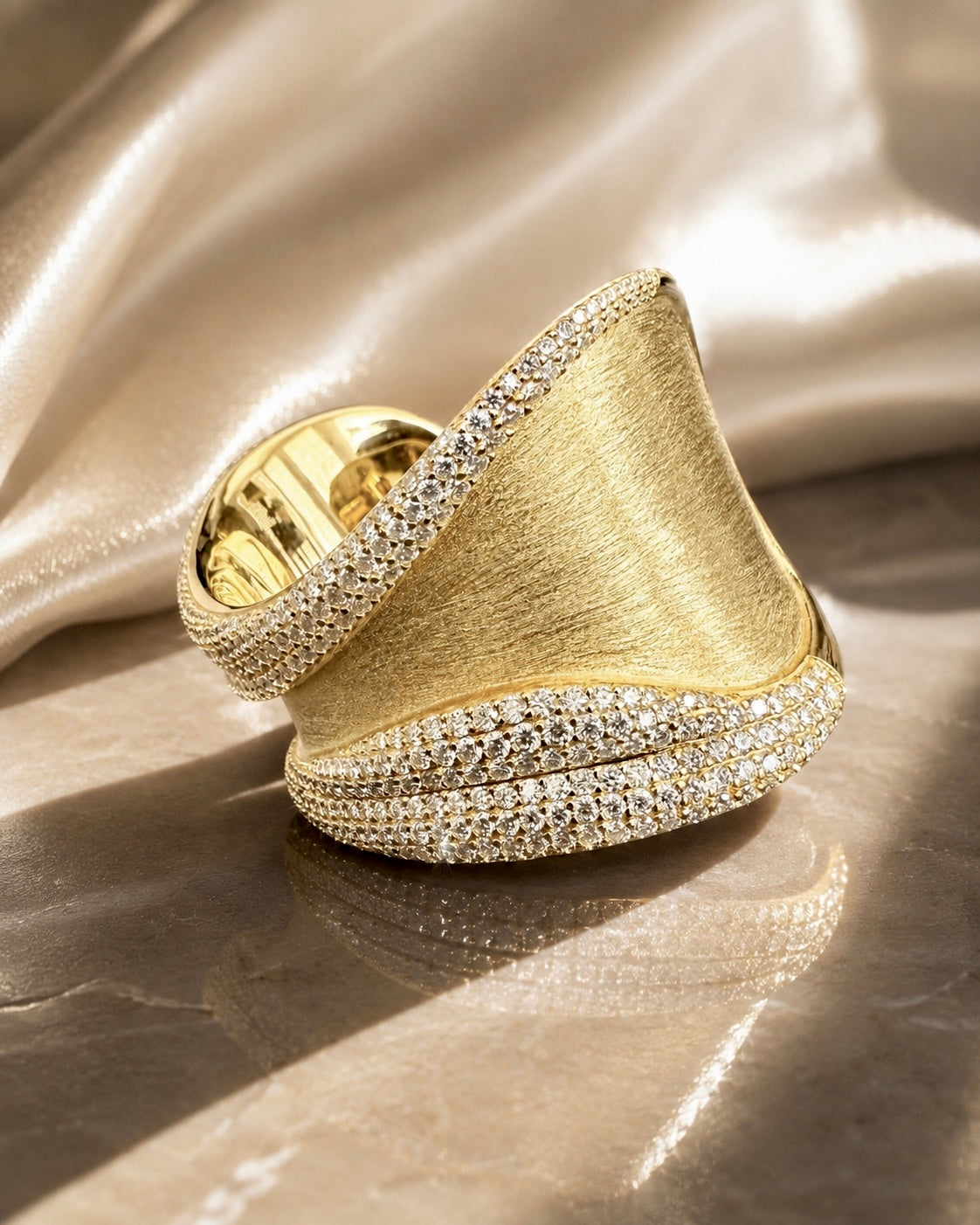 The Sculpted Pave Cuff