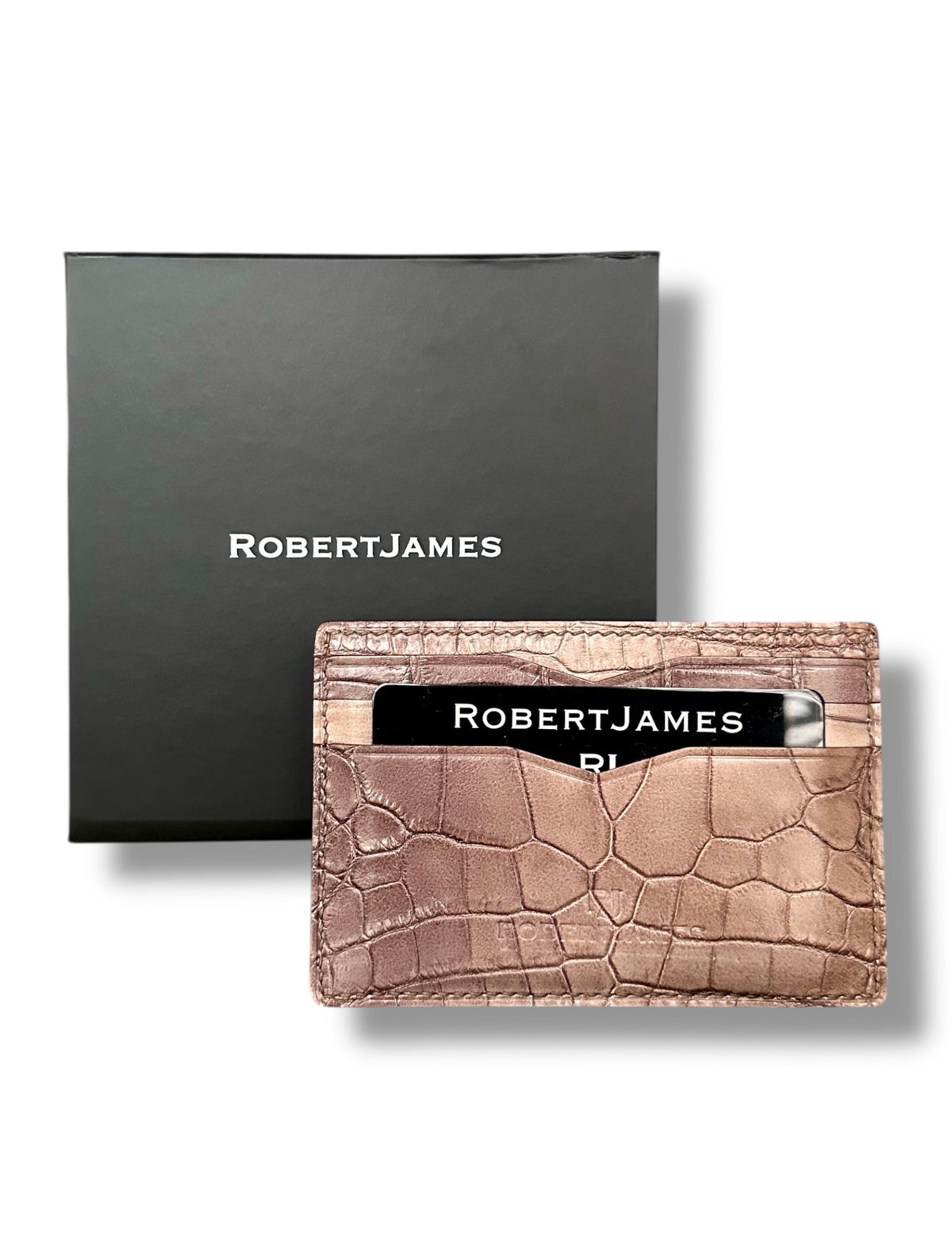 Shades of Taupe Niloticus Crocodile - Card Holder