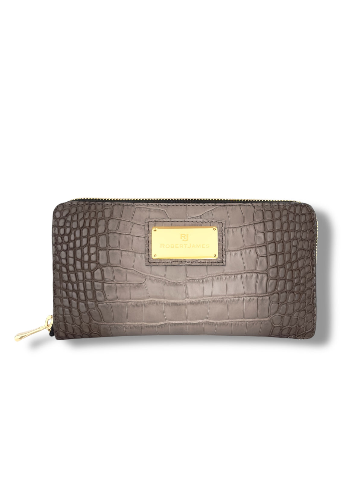 Grey Ombré Alligator - Zip Around Wallet image 0