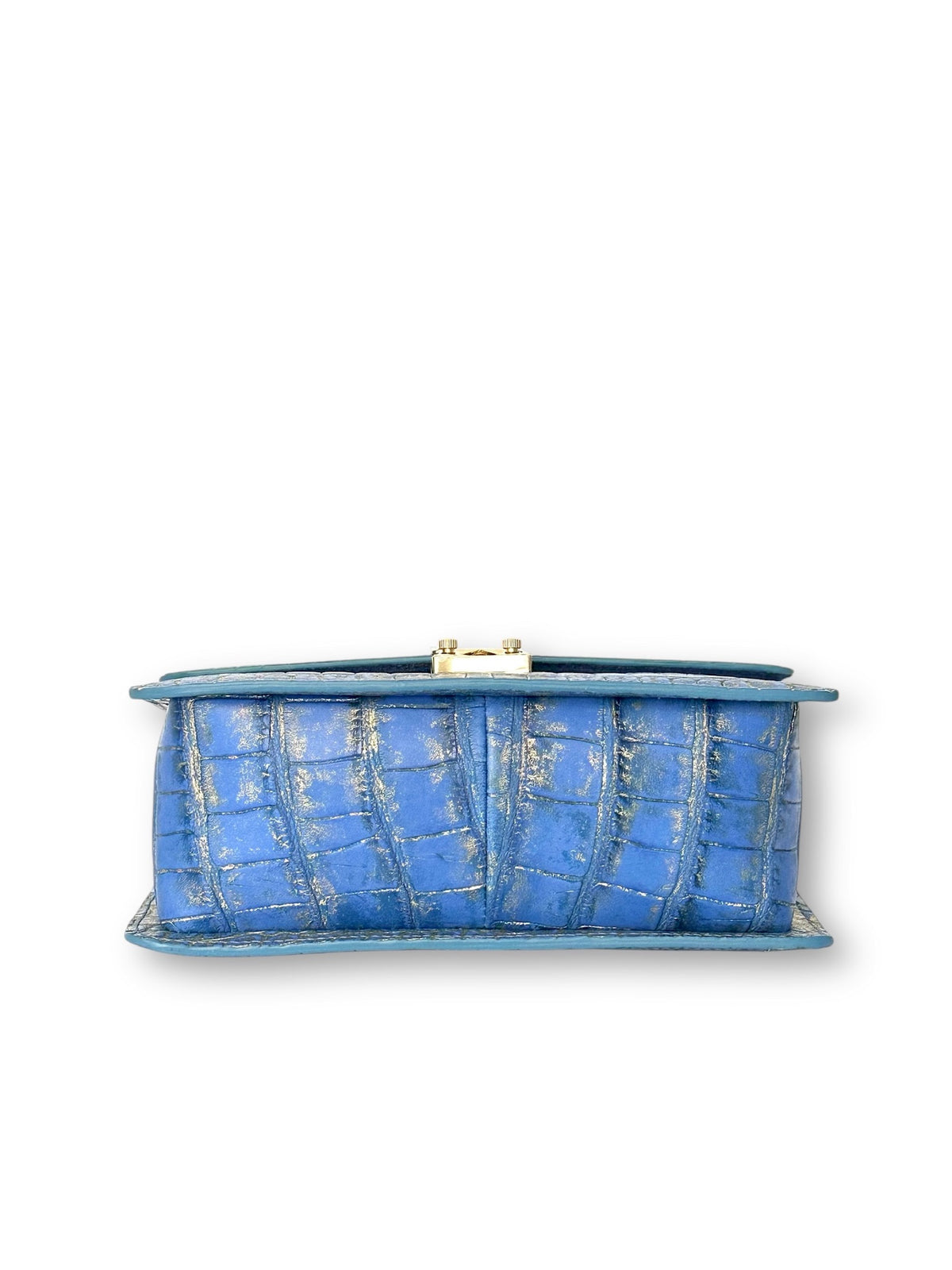 Matte Cerulean Alligator - Anka Top Handle image 3