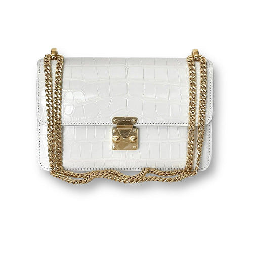 Pure White Alligator - Hadley Flap image 0
