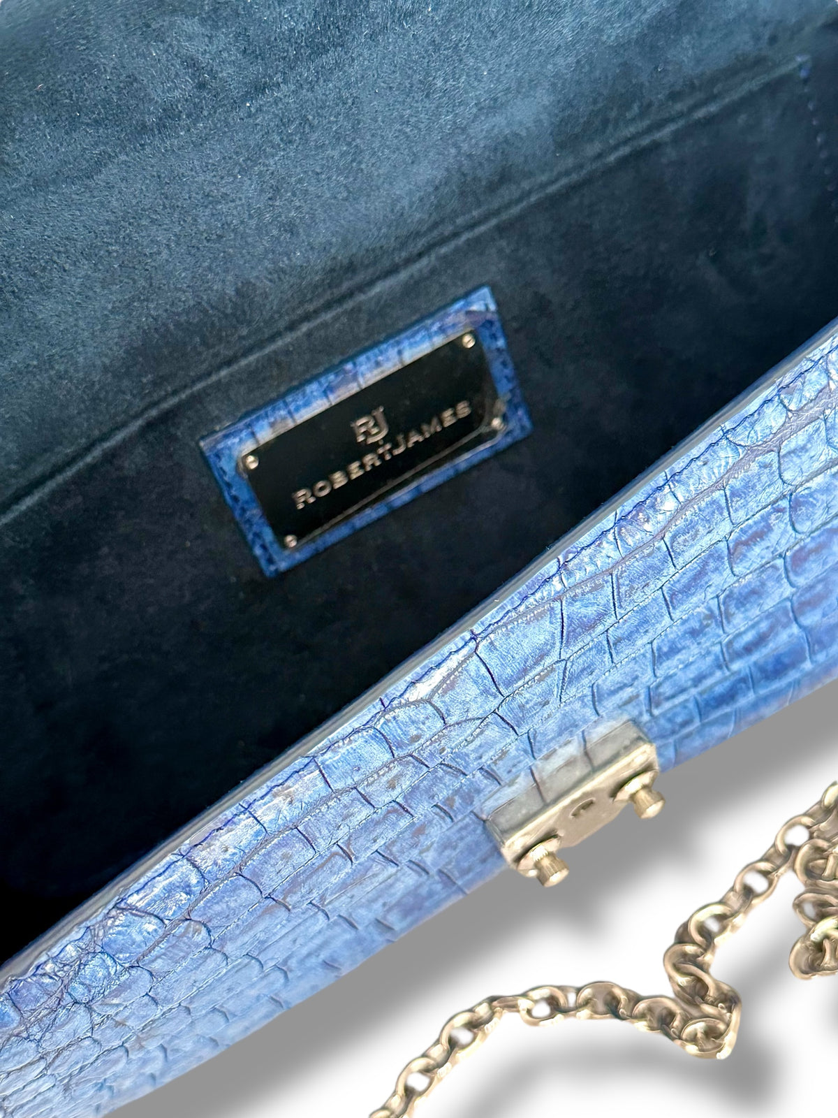 Shades of Sapphire Niloticus Crocodile - Minnie Pochette image 3